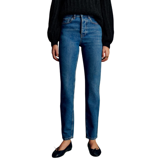 Straight-Leg Denim Jeans