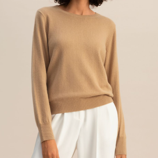 Camel Cashmere Crew Neck