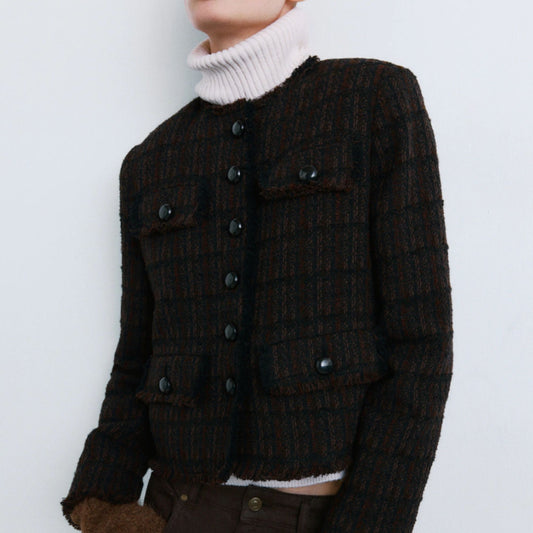 Cotton Tweed Style Jacket