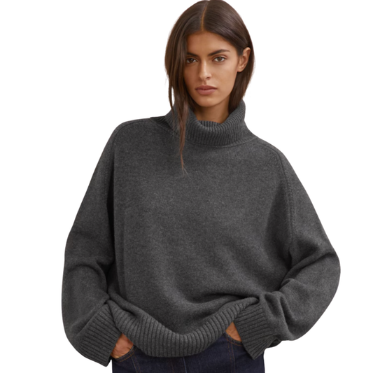 Grey Rol Neck Jumper