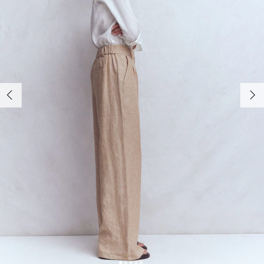 Wide-Leg Linen Trousers