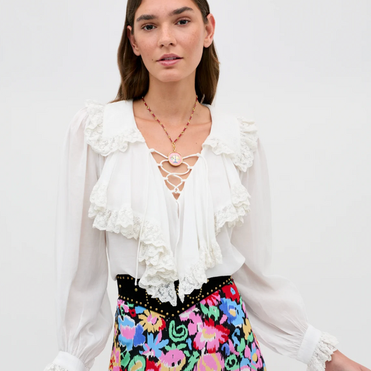 Frilled cotton Spring Blouse