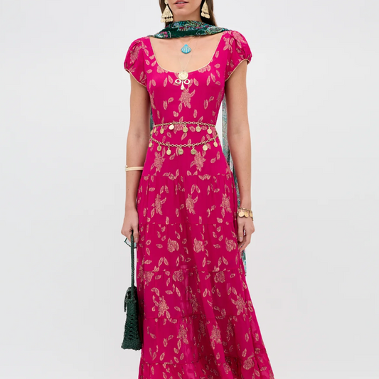 Scoop Neck Midi Dress