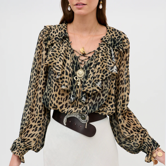 Leopard Print Spring Blouse