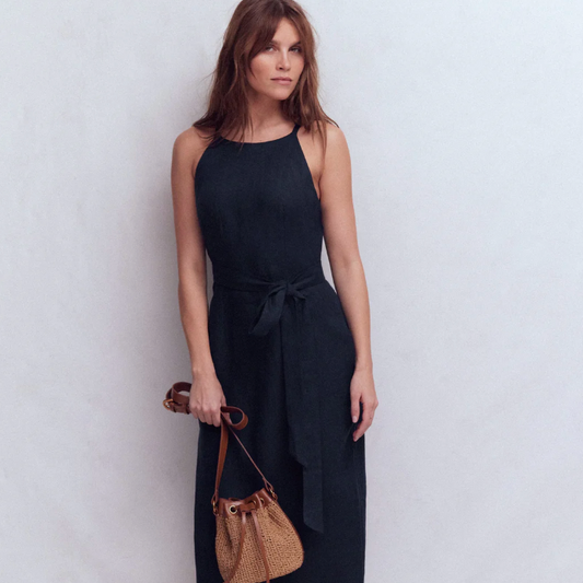 Navy Halterneck Dress
