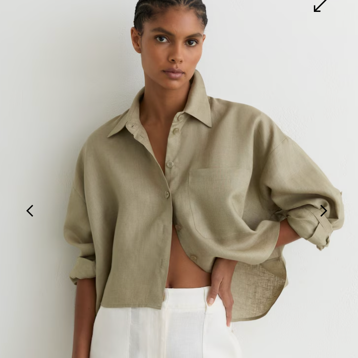 Pale Olive Linen Shirt