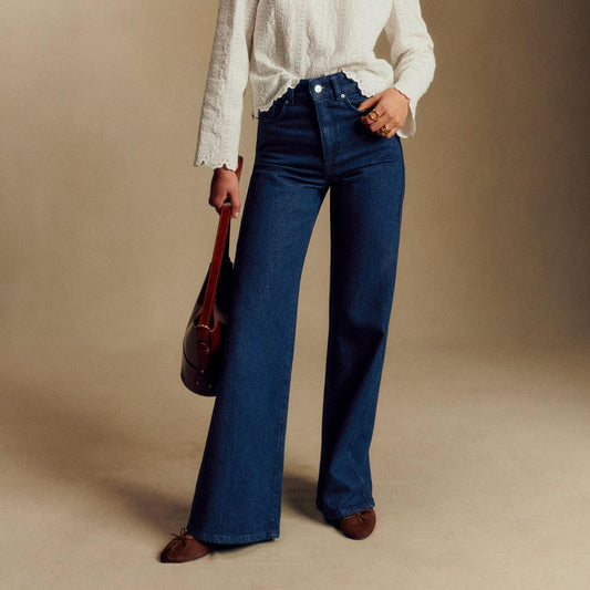 Dark Indigo High-Waisted Jeans