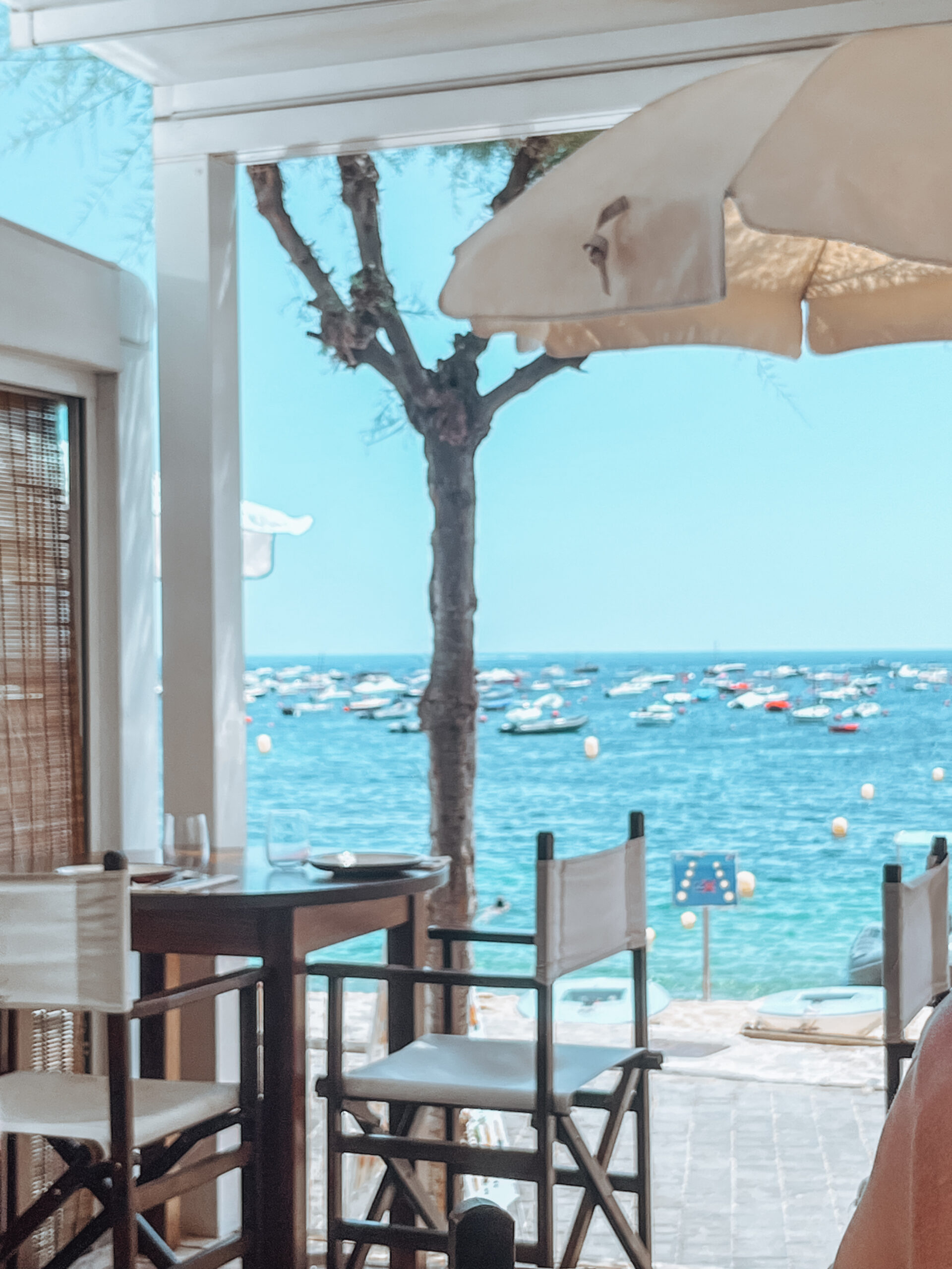 A Costa Brava restaurant terrace overlooking the sea