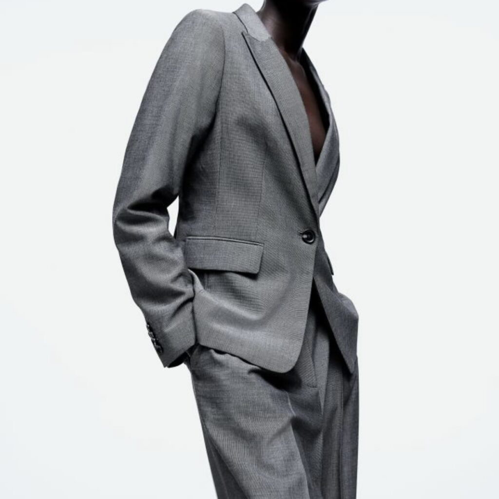 Grey HandM Blazer fitted