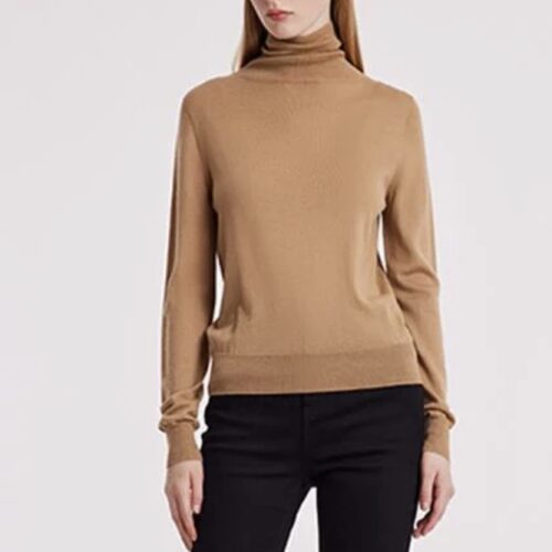 Goelia camel roll neck jumper | fashion and style edit
