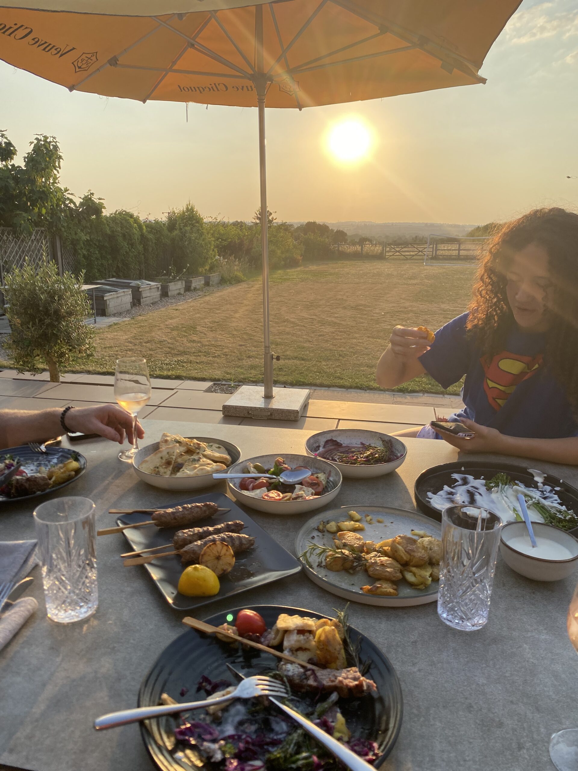 The Soul Bowl table at sunset