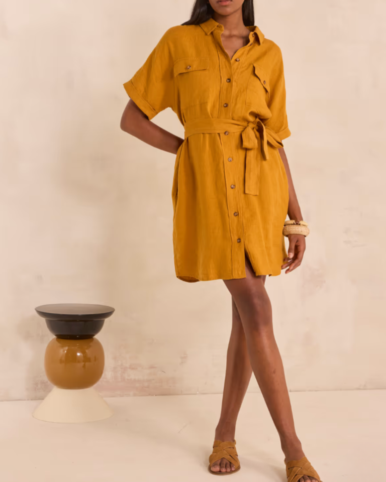 Ochre Shirt Dress