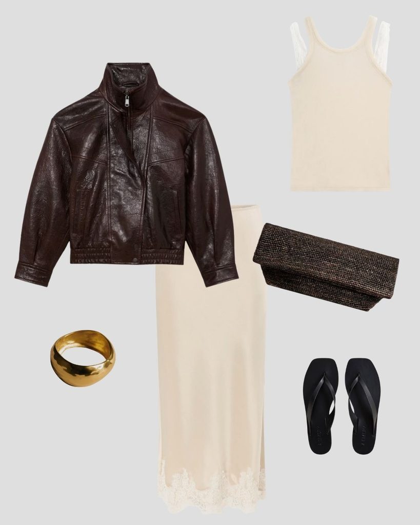 The Lace-Trimmed Long Satin Skirt Is Here to Stay: 3 Ways to Style It for Transitional Autumn Weather