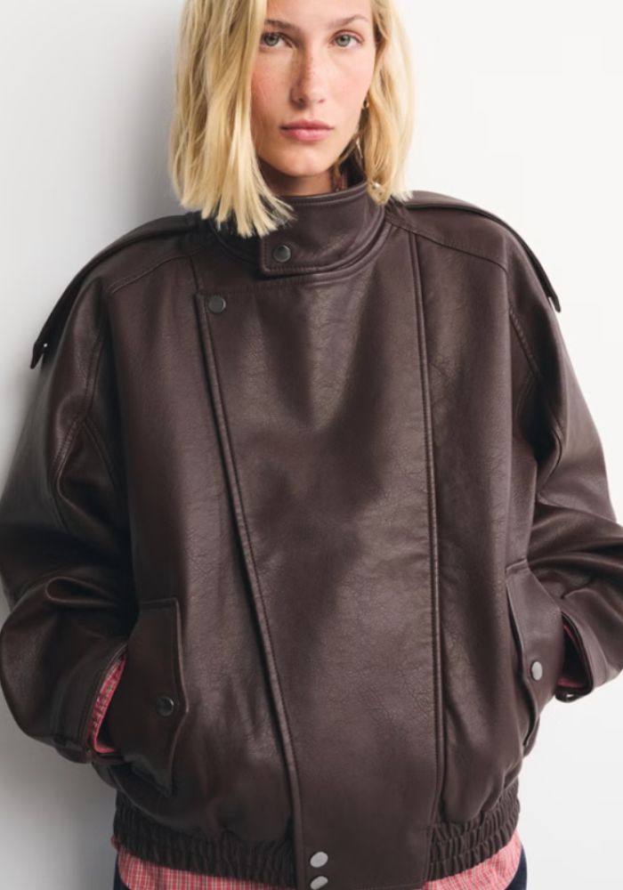 Faux Leather Brown Jacket