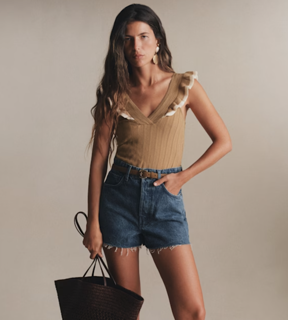 Distressed Denim Shorts