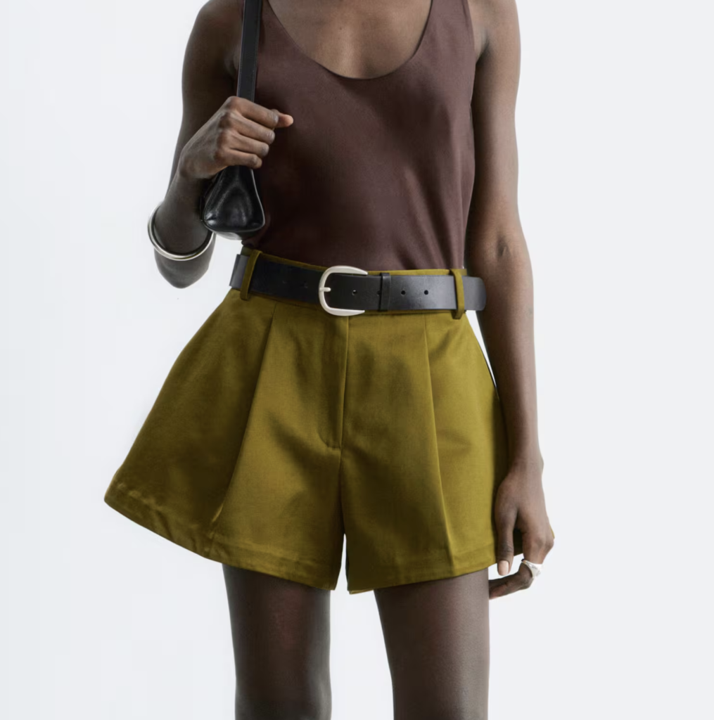 Tailored Satin Shorts