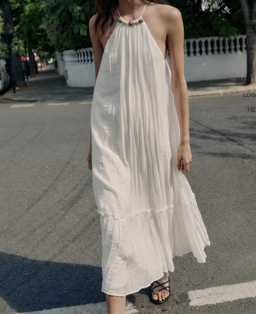 White floaty sundress
