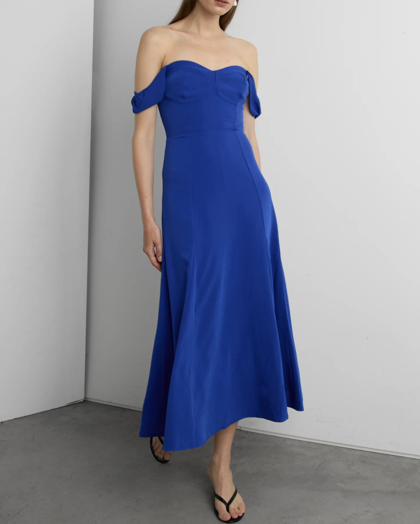 Sweetheart Neckline Blue Dress