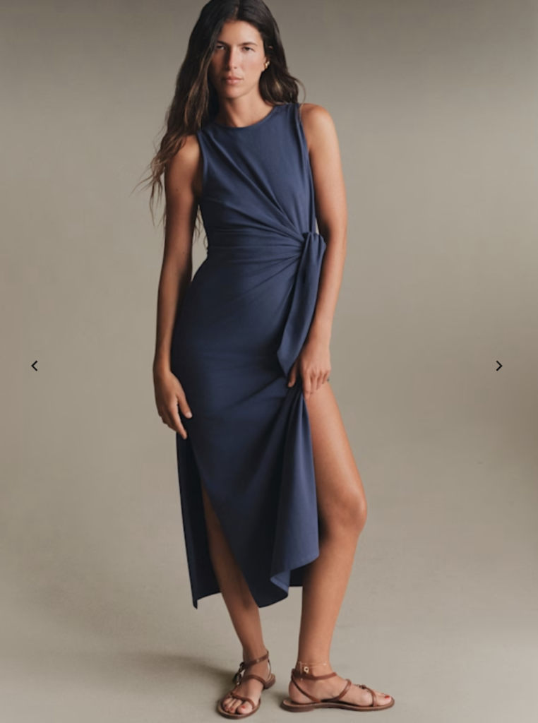 Blue Knot Detail Dress
