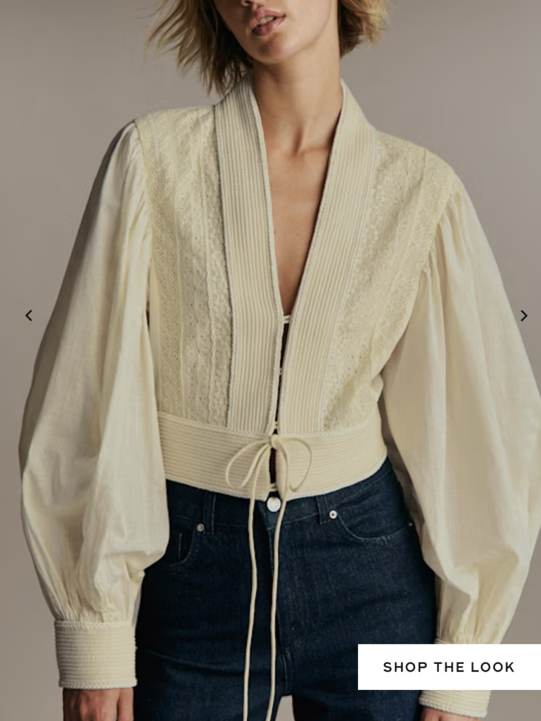 Ecru Detailed Blouse