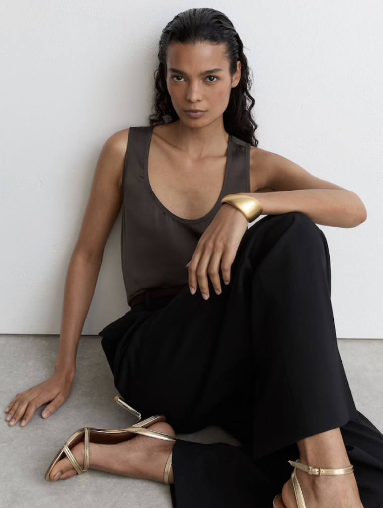 Mocha Silk Vest Top