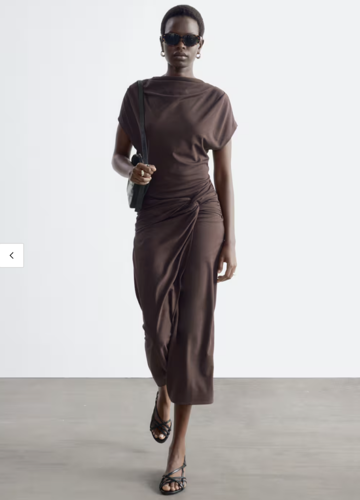 Chocolate Knot Detail Dress