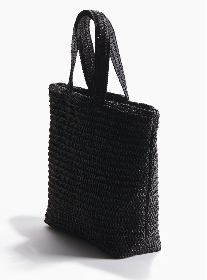 Black Raffia Bag