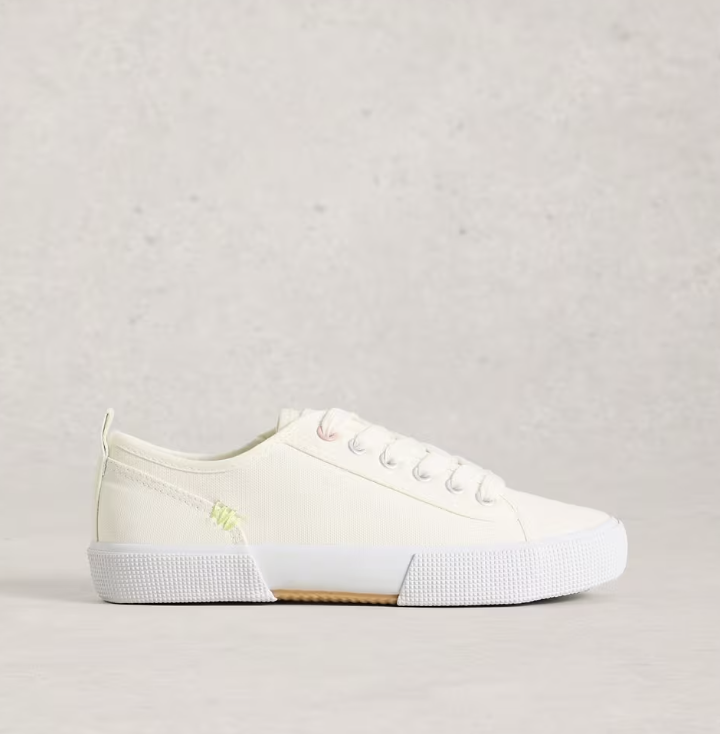 White Canvas Trainers