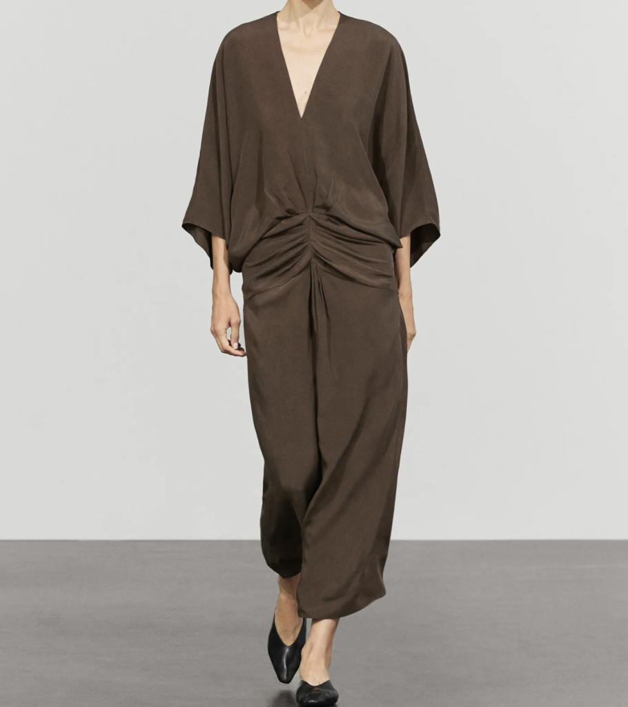 Draped Chocolate Dress