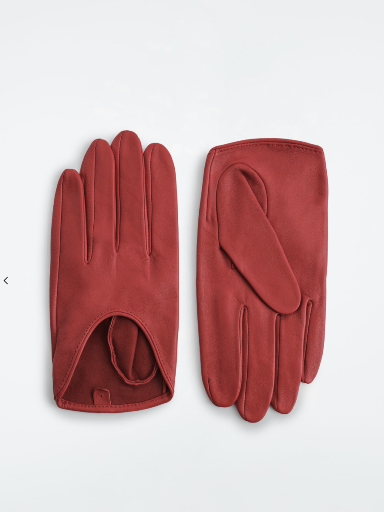 Red Leather Driving Gloves