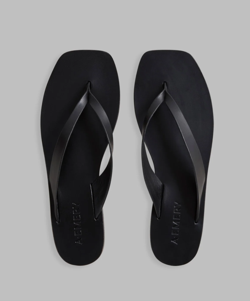 Black Thong Sandals