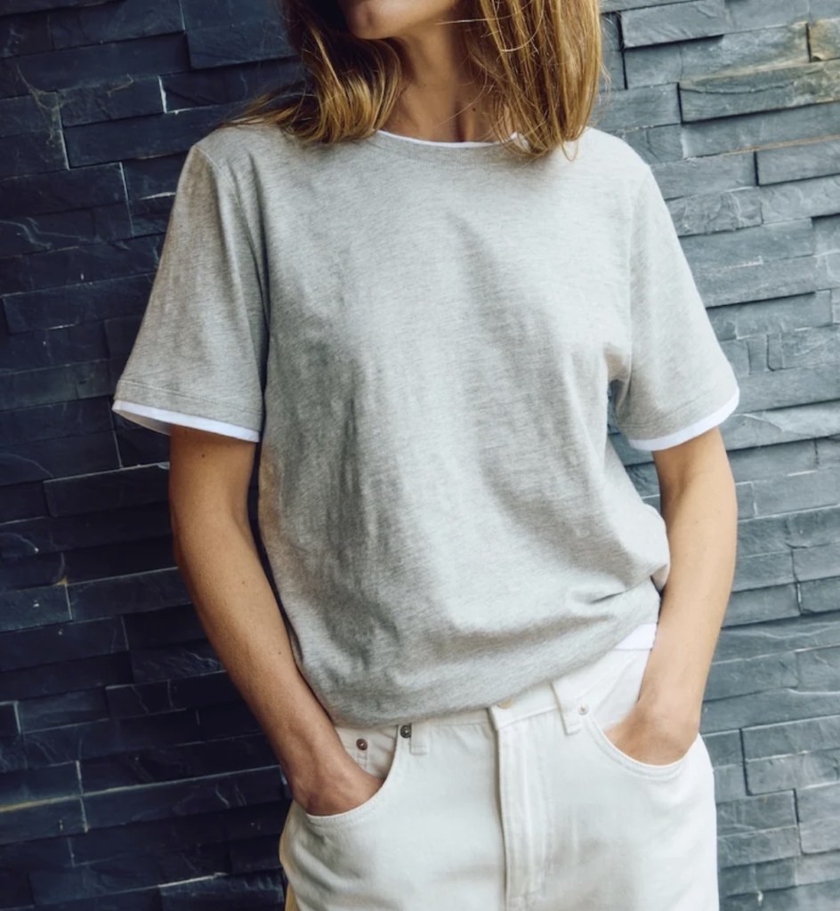 Layered Tee in Grey
