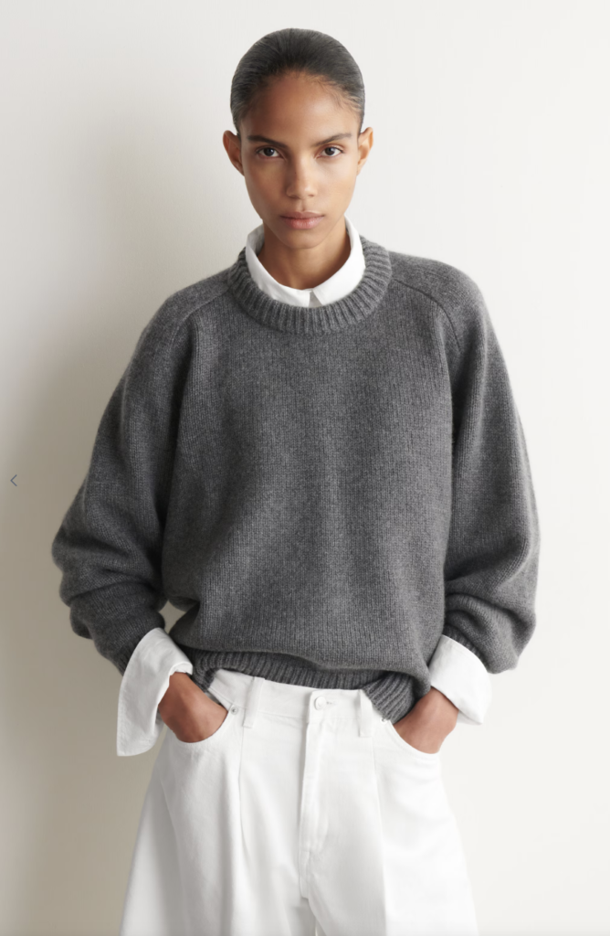 Grey Cashmere Crew Neck