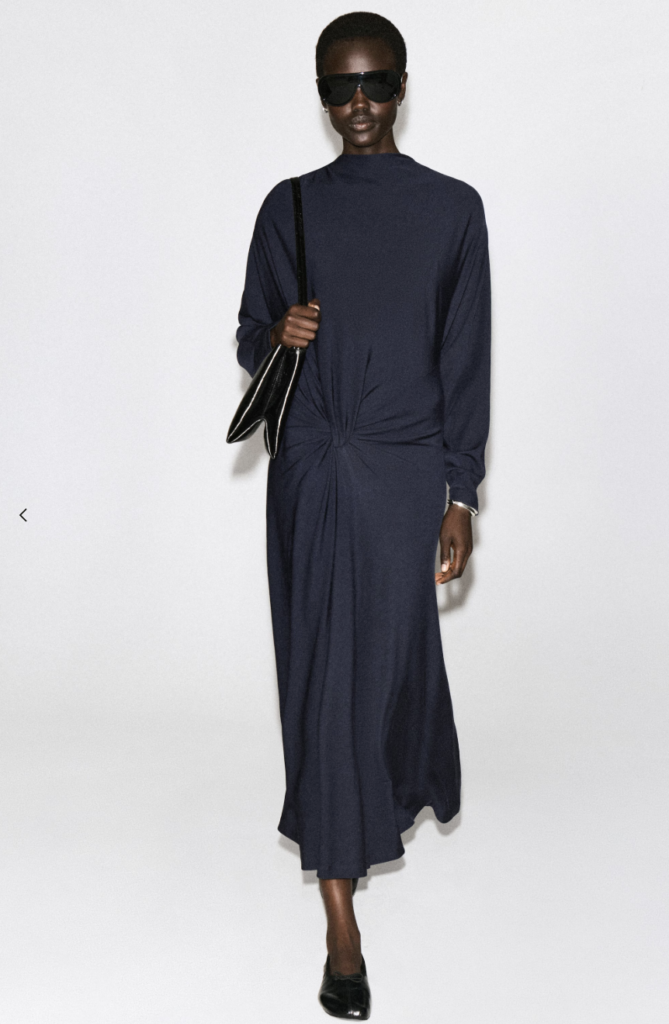Draped Midi Dress