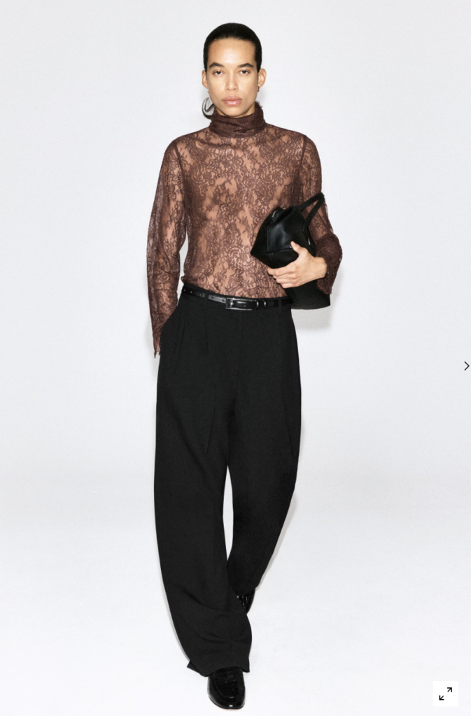 Lace Turtleneck Top