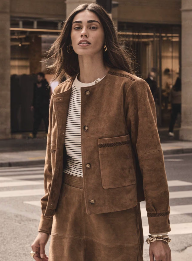 Cropped Suede Jacket