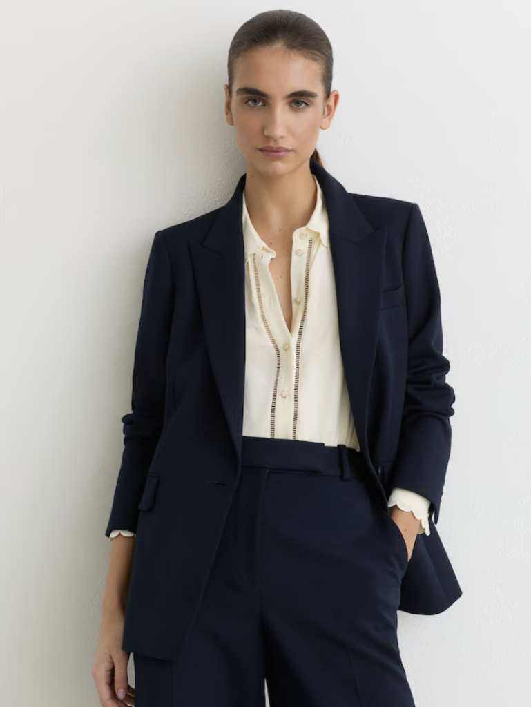 Single Breasted Navy Blazer