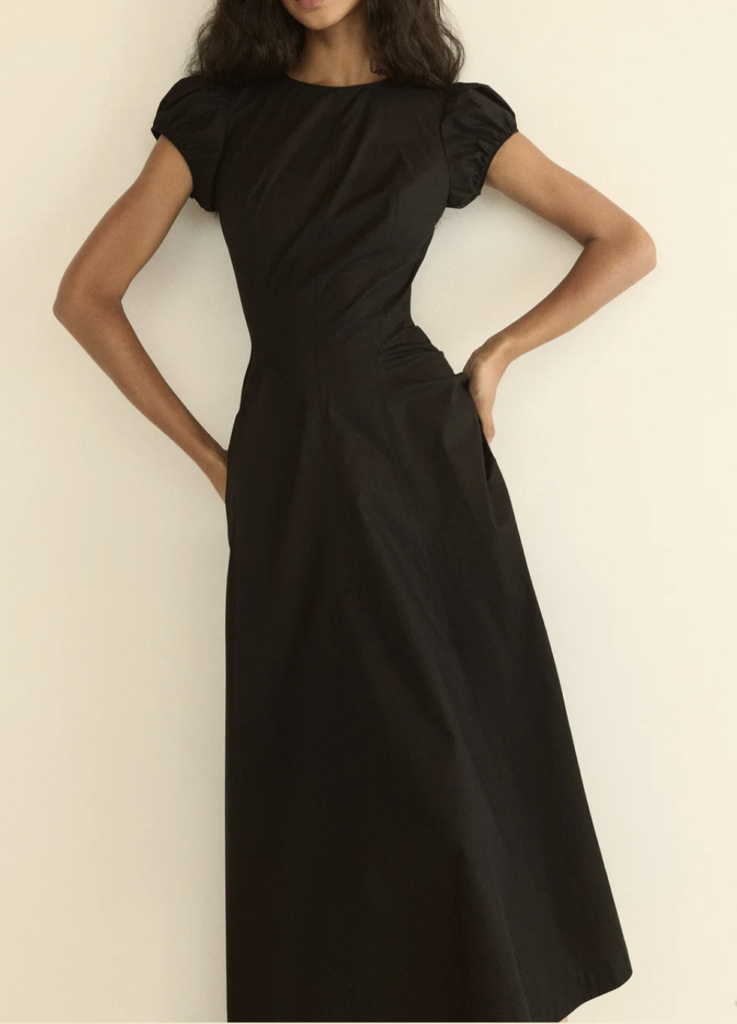 Classic Little Black Midi Dress