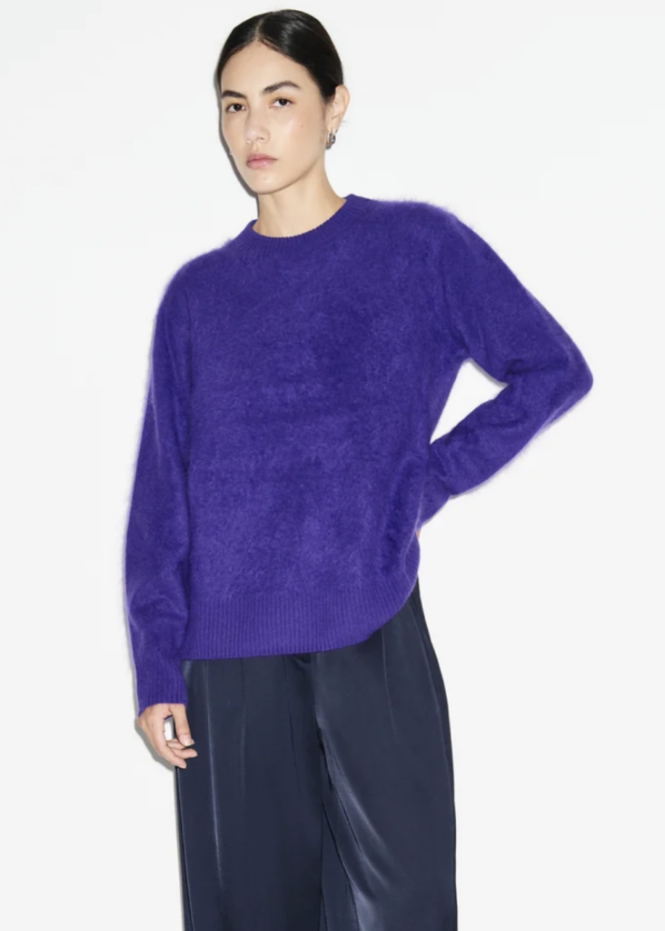 Purple Textured Autumn Jumper