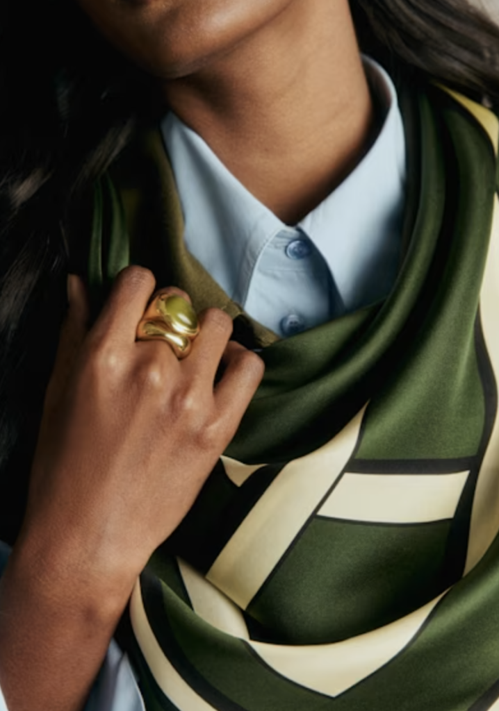 Emerald Green Silk Scarf