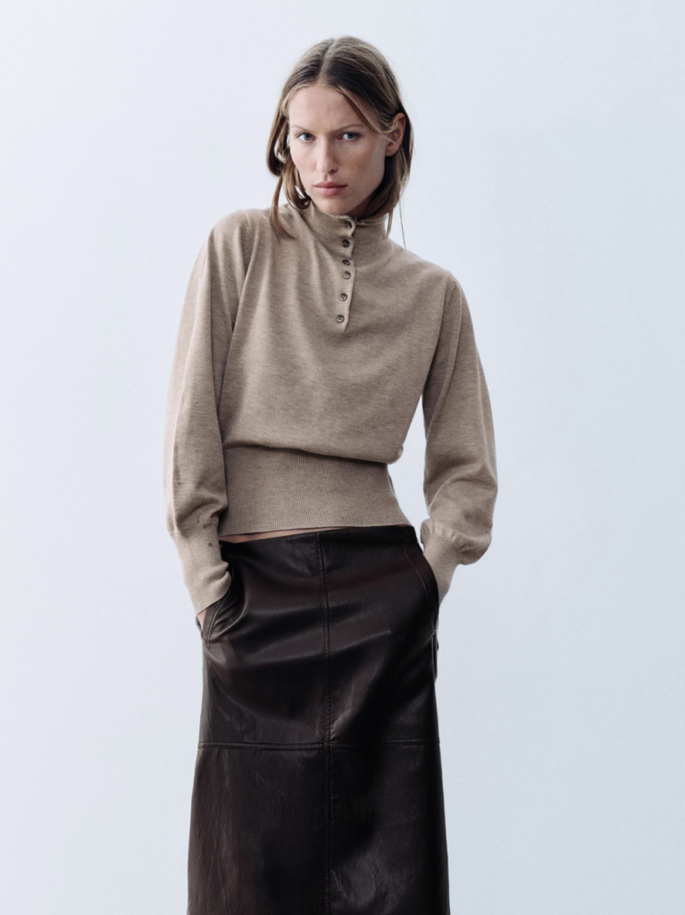 Funnel Neck Cardigan