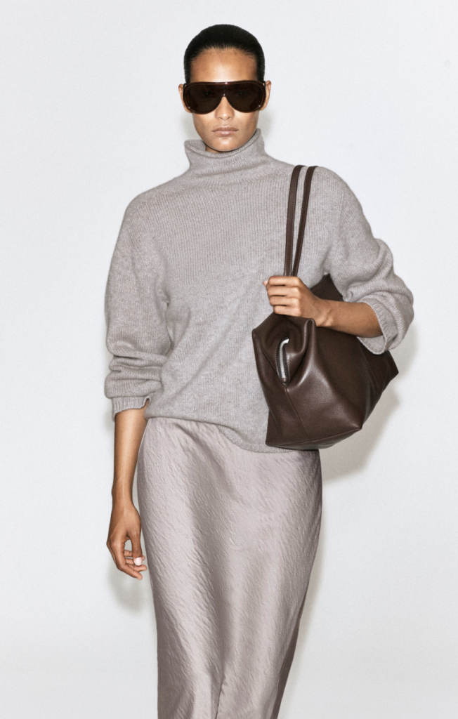 Grey funnel Neck Jumper