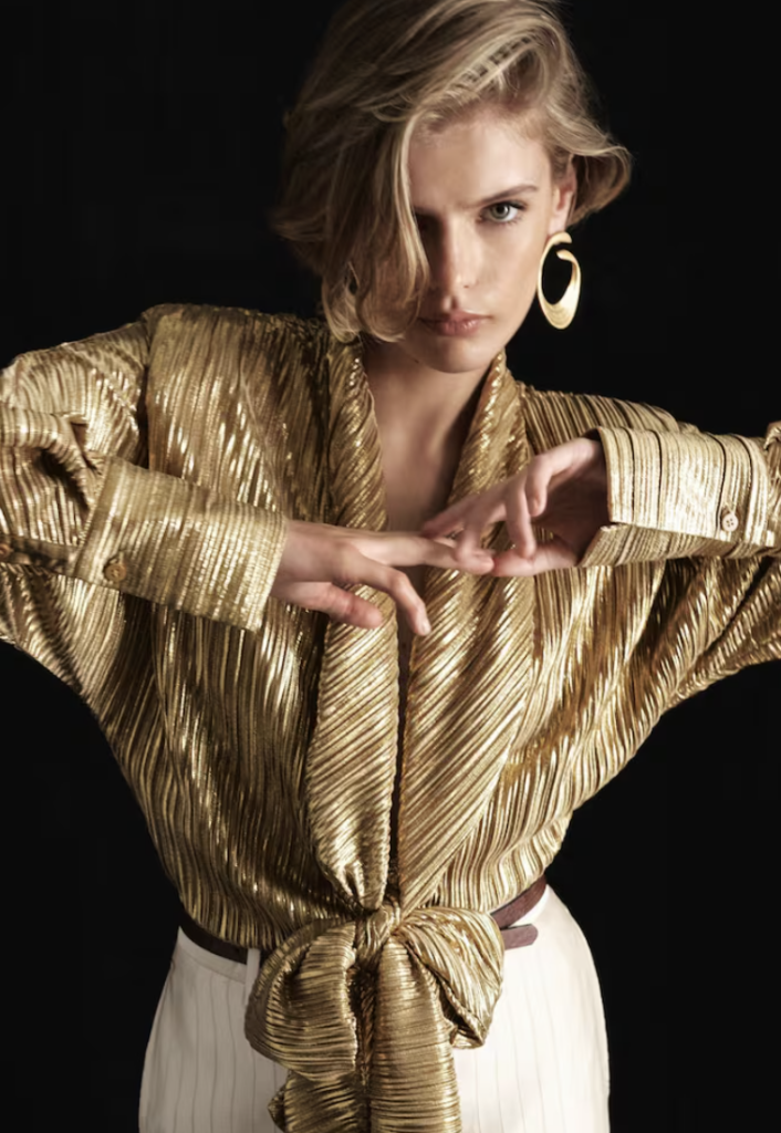 Gold Lamé Blouse