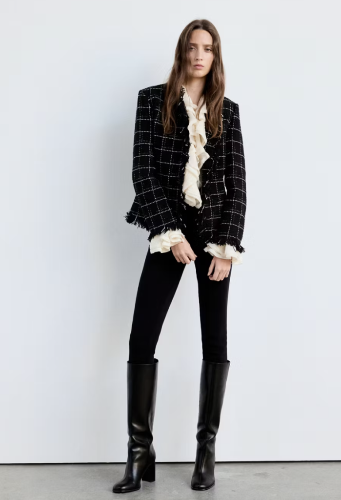 Tweed Check Blazer