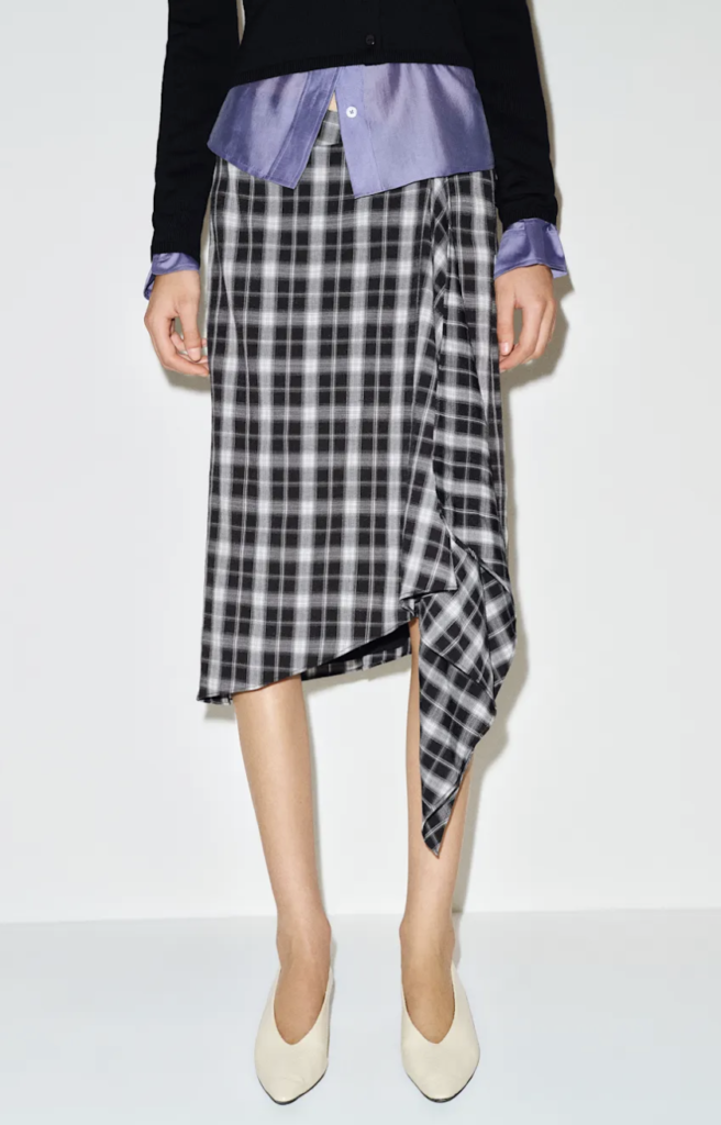 Wrapped Check Skirt