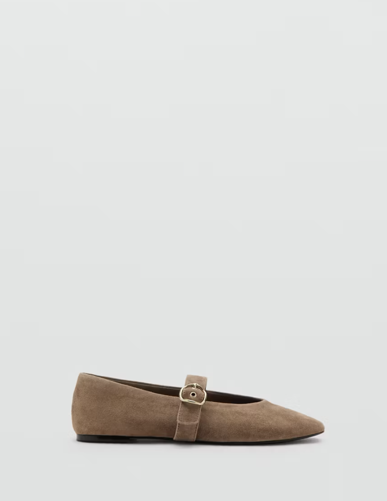 Suede Ballerina Flats
