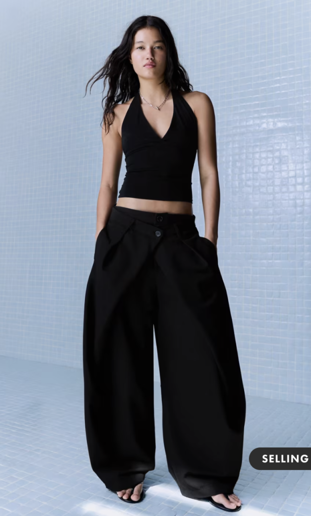 Oversized Wrap Barrel Trousers