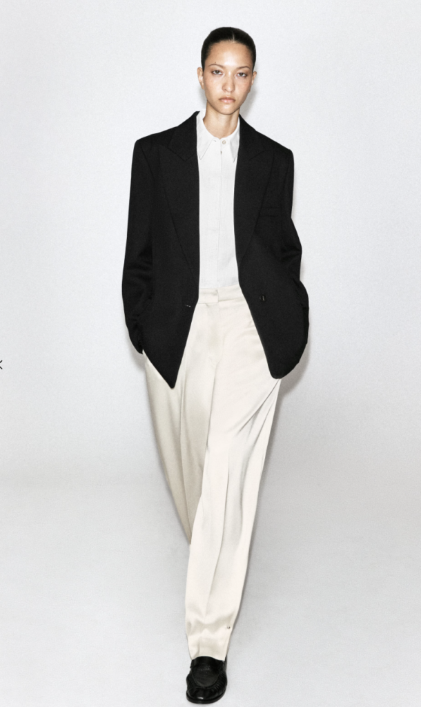 Matt Satin Barrel Leg Trousers