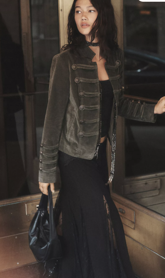 Velvet Military Jacket