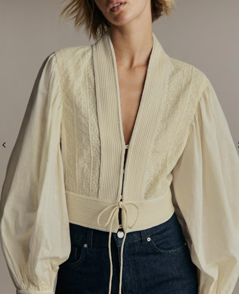 Ecru Detailed Blouse
